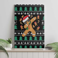 Funny Dabbing Gingerbread Holiday Party Jumper Canvas Wall Art Xmas Holiday Patterns - Wonder Print Shop