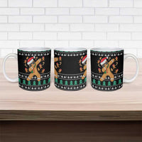 Funny Dabbing Gingerbread Holiday Party Jumper Ceramic Mug Xmas Holiday Patterns - Wonder Print Shop