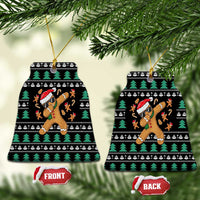 Funny Dabbing Gingerbread Holiday Party Jumper Ceramic Ornament Xmas Holiday Patterns - Wonder Print Shop