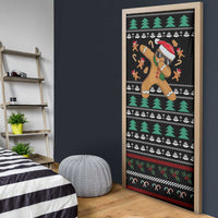 Funny Dabbing Gingerbread Holiday Party Jumper Door Cover Xmas Holiday Patterns - Wonder Print Shop
