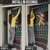 Funny Dabbing Gingerbread Holiday Party Jumper Door Cover Xmas Holiday Patterns - Wonder Print Shop