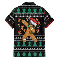 Funny Dabbing Gingerbread Holiday Party Jumper Family Matching Off Shoulder Maxi Dress and Hawaiian Shirt Xmas Holiday Patterns - Wonder Print Shop