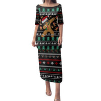 Funny Dabbing Gingerbread Holiday Party Jumper Family Matching Puletasi and Hawaiian Shirt Xmas Holiday Patterns - Wonder Print Shop