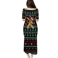 Funny Dabbing Gingerbread Holiday Party Jumper Family Matching Puletasi and Hawaiian Shirt Xmas Holiday Patterns - Wonder Print Shop