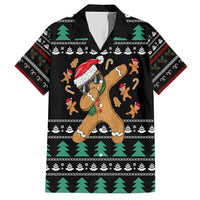 Funny Dabbing Gingerbread Holiday Party Jumper Family Matching Short Sleeve Bodycon Dress and Hawaiian Shirt Xmas Holiday Patterns - Wonder Print Shop