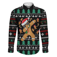 Funny Dabbing Gingerbread Holiday Party Jumper Family Matching Summer Maxi Dress and Hawaiian Shirt Xmas Holiday Patterns - Wonder Print Shop