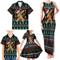 Funny Dabbing Gingerbread Holiday Party Jumper Family Matching Tank Maxi Dress and Hawaiian Shirt Xmas Holiday Patterns - Wonder Print Shop
