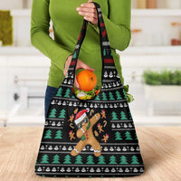 Funny Dabbing Gingerbread Holiday Party Jumper Grocery Bag Xmas Holiday Patterns - Wonder Print Shop