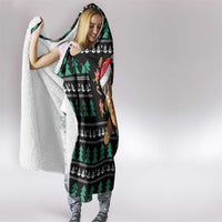 Funny Dabbing Gingerbread Holiday Party Jumper Hooded Blanket Xmas Holiday Patterns - Wonder Print Shop