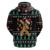 Funny Dabbing Gingerbread Holiday Party Jumper Hoodie Xmas Holiday Patterns - Wonder Print Shop