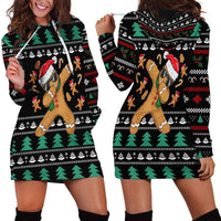 Funny Dabbing Gingerbread Holiday Party Jumper Hoodie Dress Xmas Holiday Patterns - Wonder Print Shop