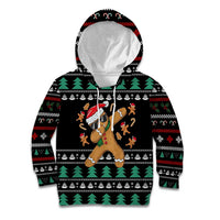 Funny Dabbing Gingerbread Holiday Party Jumper Kid Hoodie Xmas Holiday Patterns - Wonder Print Shop