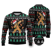 Funny Dabbing Gingerbread Holiday Party Jumper Ugly Christmas Sweater Xmas Holiday Patterns - Wonder Print Shop
