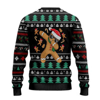 Funny Dabbing Gingerbread Holiday Party Jumper Ugly Christmas Sweater Xmas Holiday Patterns - Wonder Print Shop