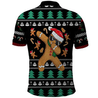 Funny Dabbing Gingerbread Holiday Party Jumper Polo Shirt Xmas Holiday Patterns - Wonder Print Shop