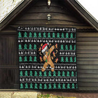 Funny Dabbing Gingerbread Holiday Party Jumper Quilt Xmas Holiday Patterns - Wonder Print Shop
