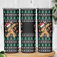 Funny Dabbing Gingerbread Holiday Party Jumper Skinny Tumbler Xmas Holiday Patterns - Wonder Print Shop