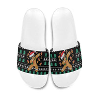 Funny Dabbing Gingerbread Holiday Party Jumper Slide Sandals Xmas Holiday Patterns - Wonder Print Shop