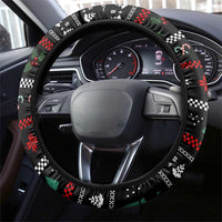 Funny Dabbing Gingerbread Holiday Party Jumper Steering Wheel Cover Xmas Holiday Patterns - Wonder Print Shop