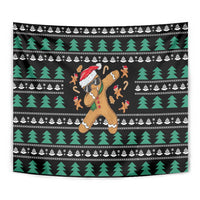 Funny Dabbing Gingerbread Holiday Party Jumper Tapestry Xmas Holiday Patterns - Wonder Print Shop