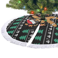 Funny Dabbing Gingerbread Holiday Party Jumper Tree Skirt Xmas Holiday Patterns - Wonder Print Shop