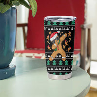 Funny Dabbing Gingerbread Holiday Party Jumper Tumbler Cup Xmas Holiday Patterns - Wonder Print Shop