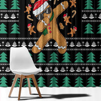 Funny Dabbing Gingerbread Holiday Party Jumper Window Curtain Xmas Holiday Patterns - Wonder Print Shop