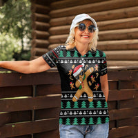 Funny Dabbing Gingerbread Holiday Party Jumper Women Polo Shirt Xmas Holiday Patterns - Wonder Print Shop