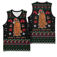 Where Is Jimbo James Marcus The Worm Basketball Jersey Xmas Holiday Patterns - Wonder Print Shop
