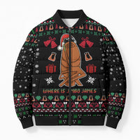 Where Is Jimbo James Marcus The Worm Bomber Puffer Jacket Xmas Holiday Patterns - Wonder Print Shop