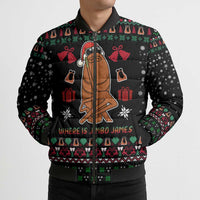 Where Is Jimbo James Marcus The Worm Bomber Puffer Jacket Xmas Holiday Patterns - Wonder Print Shop