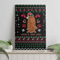 Where Is Jimbo James Marcus The Worm Canvas Wall Art Xmas Holiday Patterns - Wonder Print Shop