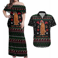 Where Is Jimbo James Marcus The Worm Couples Matching Off Shoulder Maxi Dress and Hawaiian Shirt Xmas Holiday Patterns - Wonder Print Shop