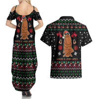 Where Is Jimbo James Marcus The Worm Couples Matching Summer Maxi Dress and Hawaiian Shirt Xmas Holiday Patterns - Wonder Print Shop