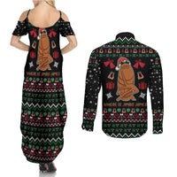 Where Is Jimbo James Marcus The Worm Couples Matching Summer Maxi Dress and Long Sleeve Button Shirt Xmas Holiday Patterns - Wonder Print Shop