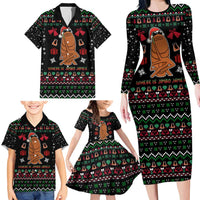 Where Is Jimbo James Marcus The Worm Family Matching Long Sleeve Bodycon Dress and Hawaiian Shirt Xmas Holiday Patterns - Wonder Print Shop