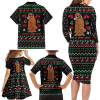 Where Is Jimbo James Marcus The Worm Family Matching Long Sleeve Bodycon Dress and Hawaiian Shirt Xmas Holiday Patterns - Wonder Print Shop