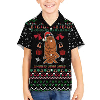 Where Is Jimbo James Marcus The Worm Family Matching Off The Shoulder Long Sleeve Dress and Hawaiian Shirt Xmas Holiday Patterns - Wonder Print Shop