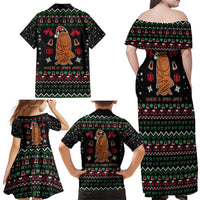 Where Is Jimbo James Marcus The Worm Family Matching Off Shoulder Maxi Dress and Hawaiian Shirt Xmas Holiday Patterns - Wonder Print Shop
