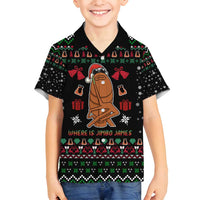 Where Is Jimbo James Marcus The Worm Family Matching Off Shoulder Short Dress and Hawaiian Shirt Xmas Holiday Patterns - Wonder Print Shop