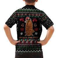 Where Is Jimbo James Marcus The Worm Family Matching Short Sleeve Bodycon Dress and Hawaiian Shirt Xmas Holiday Patterns - Wonder Print Shop