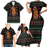 Where Is Jimbo James Marcus The Worm Family Matching Short Sleeve Bodycon Dress and Hawaiian Shirt Xmas Holiday Patterns - Wonder Print Shop