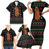 Where Is Jimbo James Marcus The Worm Family Matching Short Sleeve Bodycon Dress and Hawaiian Shirt Xmas Holiday Patterns - Wonder Print Shop