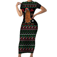 Where Is Jimbo James Marcus The Worm Family Matching Short Sleeve Bodycon Dress and Hawaiian Shirt Xmas Holiday Patterns - Wonder Print Shop