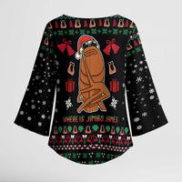 Where Is Jimbo James Marcus The Worm Kimono Sleeve Blouse Xmas Holiday Patterns - Wonder Print Shop