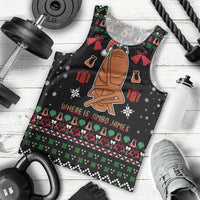 Where Is Jimbo James Marcus The Worm Men Tank Top Xmas Holiday Patterns - Wonder Print Shop