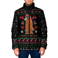 Where Is Jimbo James Marcus The Worm Padded Jacket Xmas Holiday Patterns - Wonder Print Shop