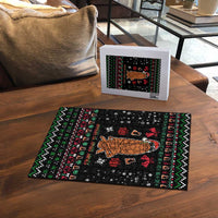 Where Is Jimbo James Marcus The Worm Puzzle Xmas Holiday Patterns - Wonder Print Shop