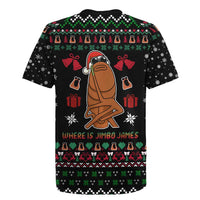 Where Is Jimbo James Marcus The Worm Rugby Jersey Xmas Holiday Patterns - Wonder Print Shop