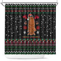 Where Is Jimbo James Marcus The Worm Shower Curtain Xmas Holiday Patterns - Wonder Print Shop